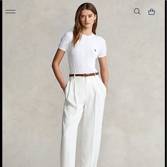 Polo Ralph Lauren

Cable-Knit Short-Sleeve Sweater  white - Picture 4 of 17